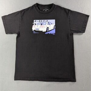Key Street Mens JDM Skyline Graphic T-Shirt Size M Black Short Sleeve Tee